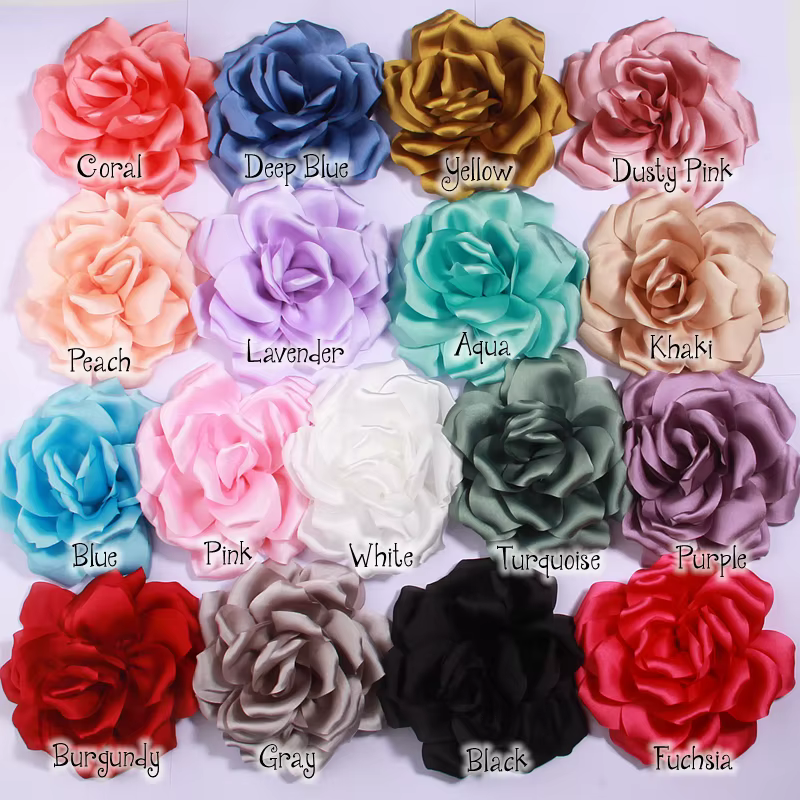 Lot de 10 fleurs artificielles vintage de 14 cm pour accessoires vestimentaires