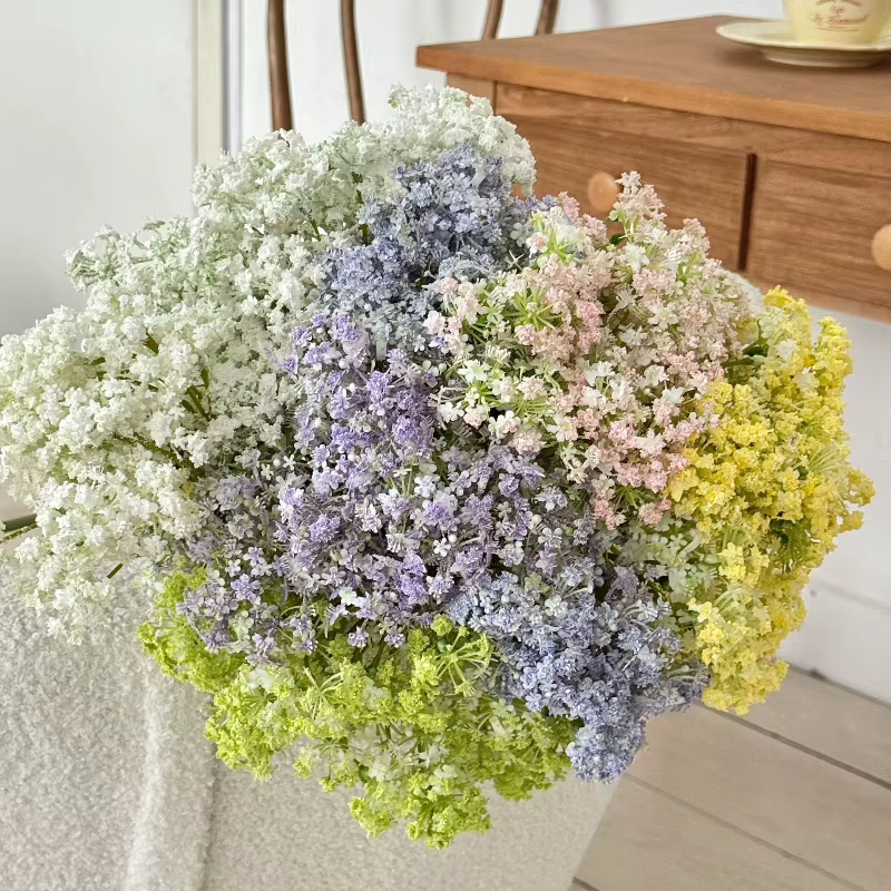Fleurs artificielles en dentelle à tige longue en mousse de 91CM