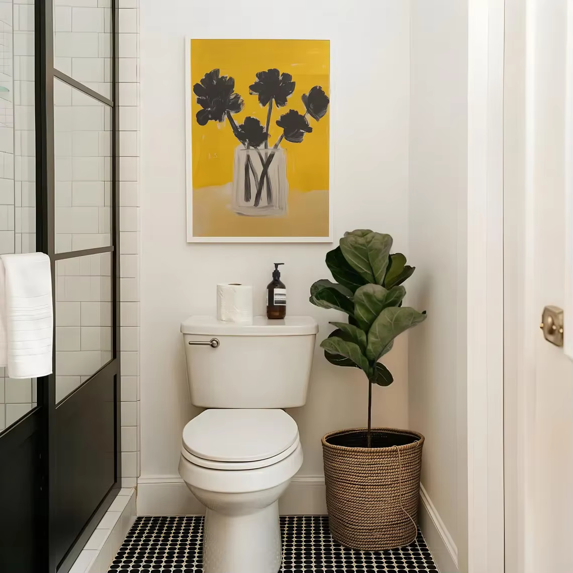 Impression d'art mural floral abstrait