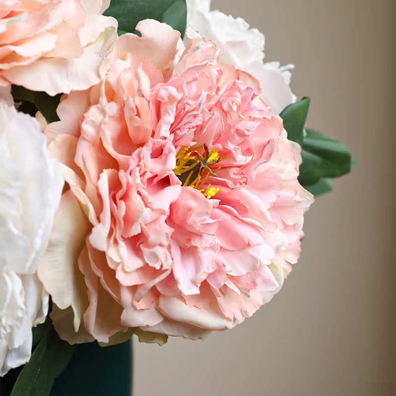 Grandes fleurs artificielles de pivoine en soie