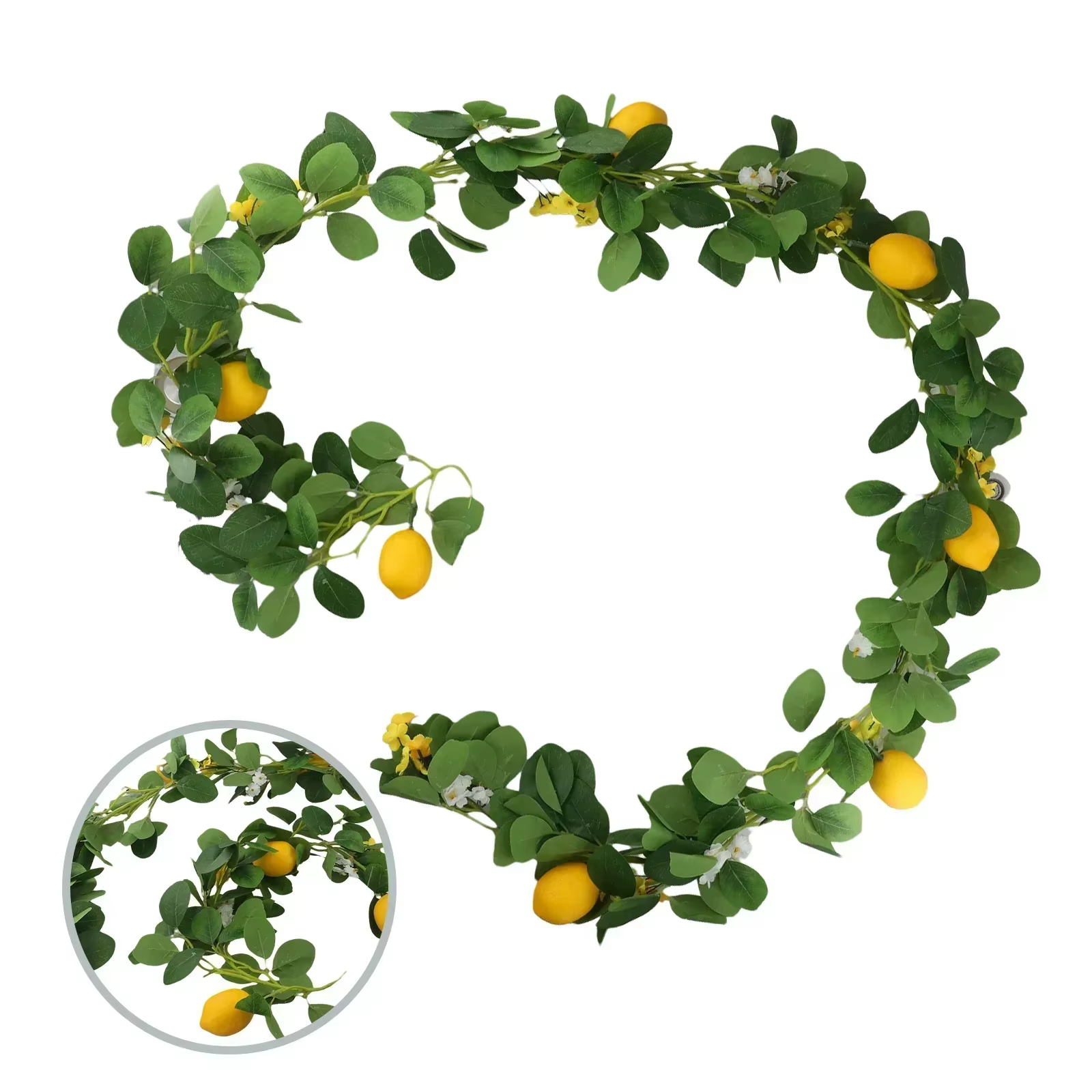 Guirlande de citron en rotin