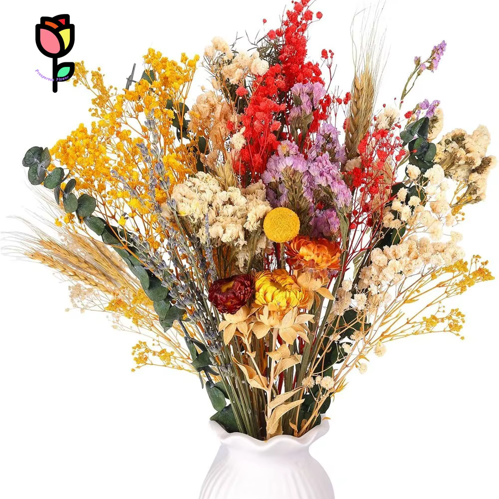 Bouquet de fleurs séchées naturelles 42 cm