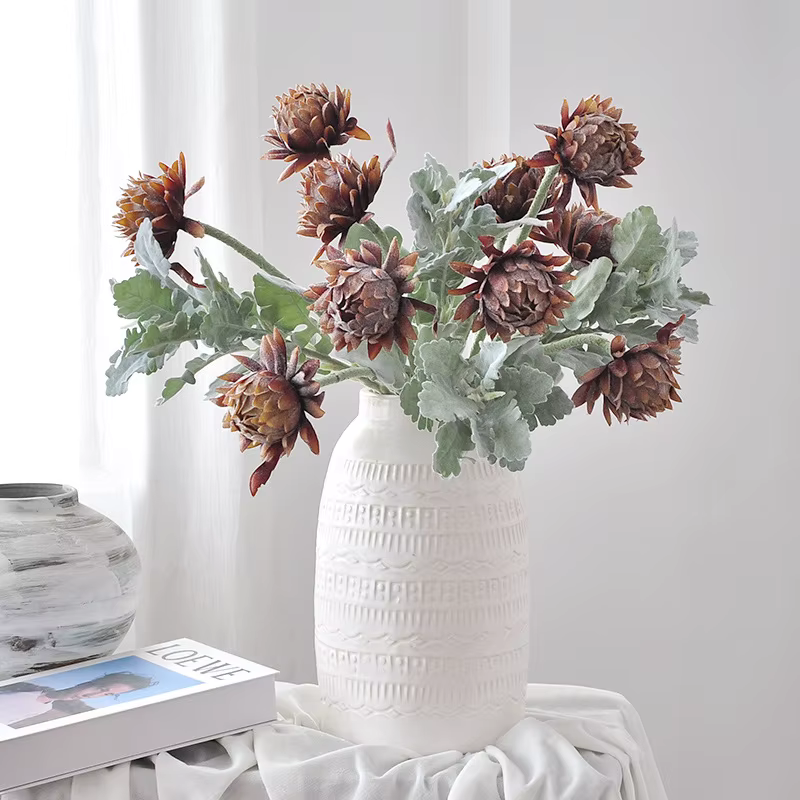 Fleur de chardon artificielle de 23