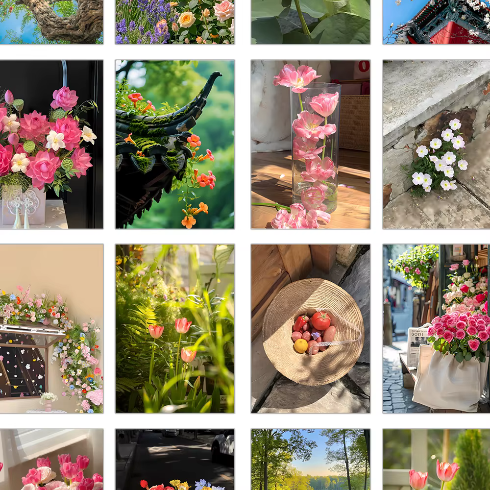 Série de cartes postales de plantes de guérison