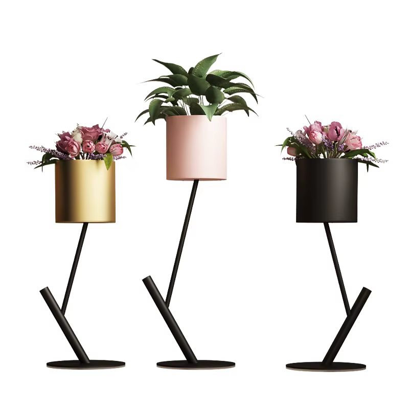 Support de fleurs en fer nordique