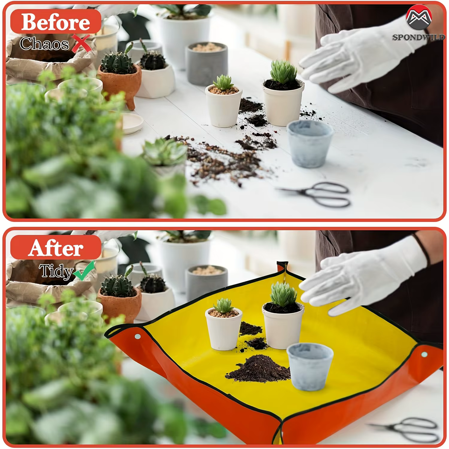 Tapis de plantation pliable pour jardinage