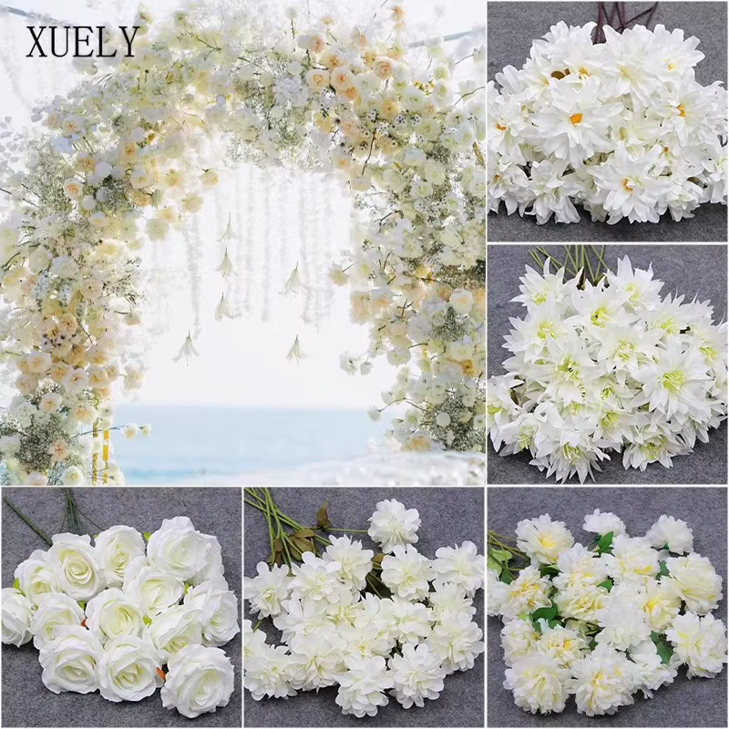 Fleurs artificielles pour décor de mariage