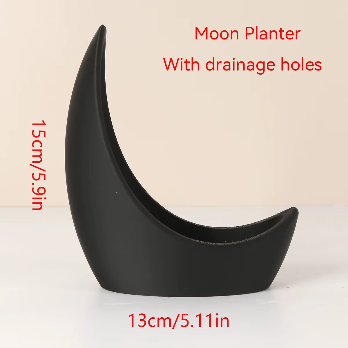 Pots de fleurs en forme de lune