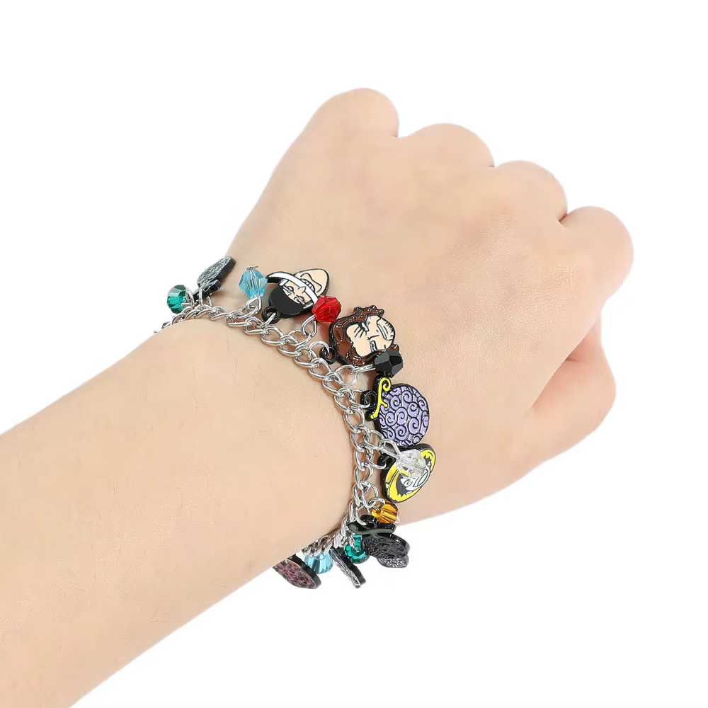 Bracelet en métal DIY One Piece, bijoux, souvenirs de bandes dessinées, cadeaux tendance, accessoires d'animations