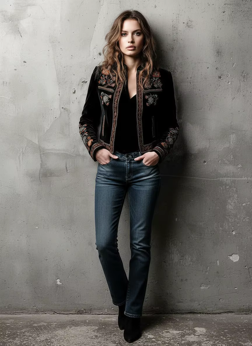 Veste à col montant imprimé Floral pour femmes, Cardigans rétro américains, vêtements d'extérieur courts, Chic, ethnique, décontracté, élégant, automne