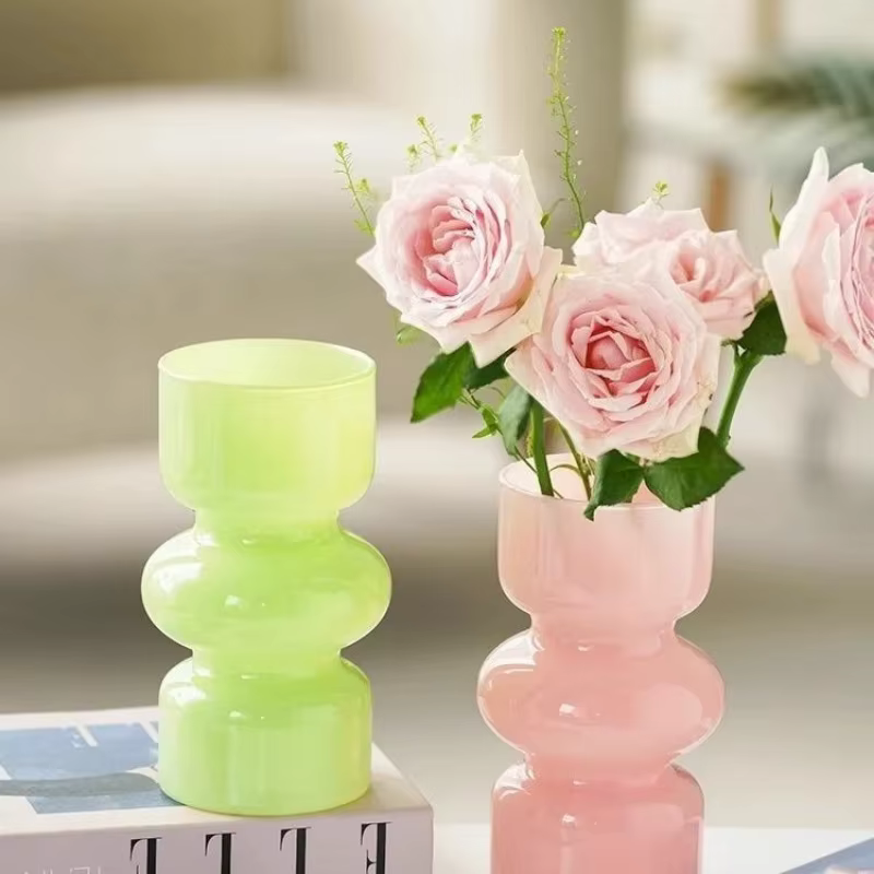 Vase en verre rétro français