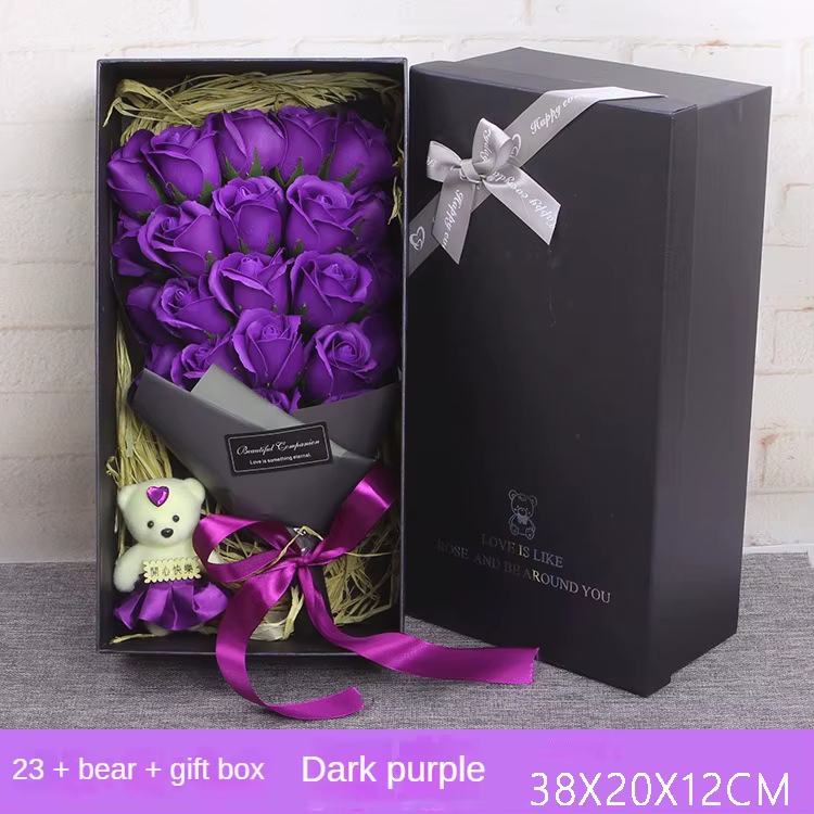 Boîte-cadeau de bouquet de fleurs artificielles Regina