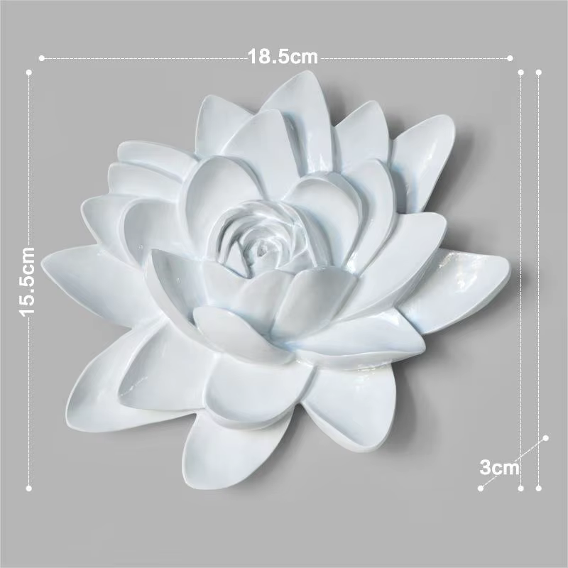 Décoration murale de fleurs en résine 3D