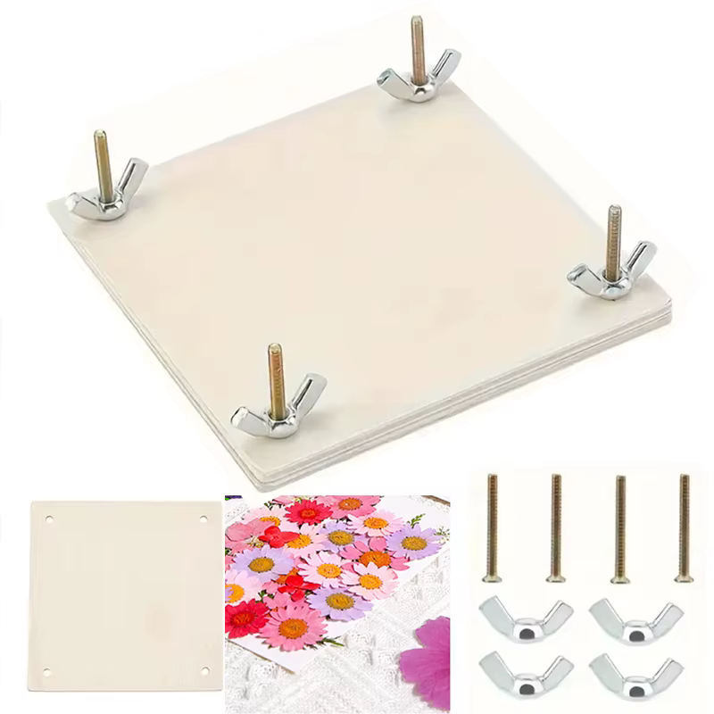 Kit de presse à fleurs en bois