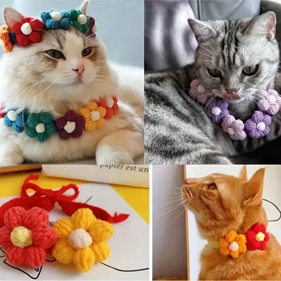 Appliques de fleurs au Crochet