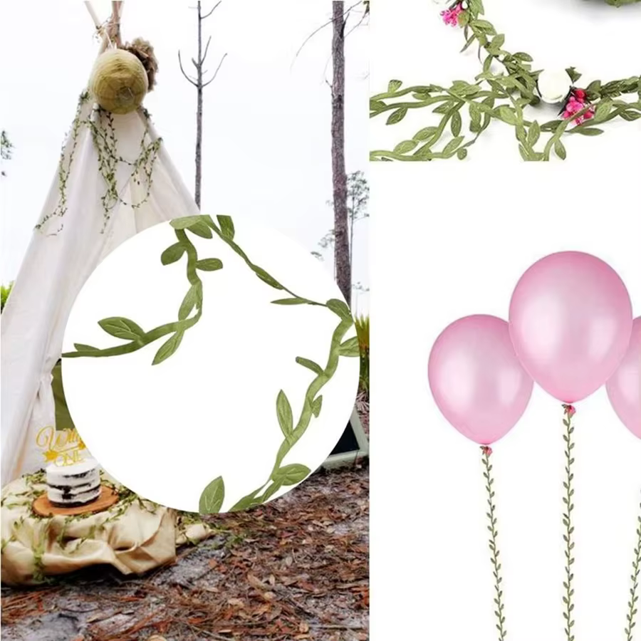 Artificielle Petit dépliant corde Couronne Plante Vigne Maison De Mariage