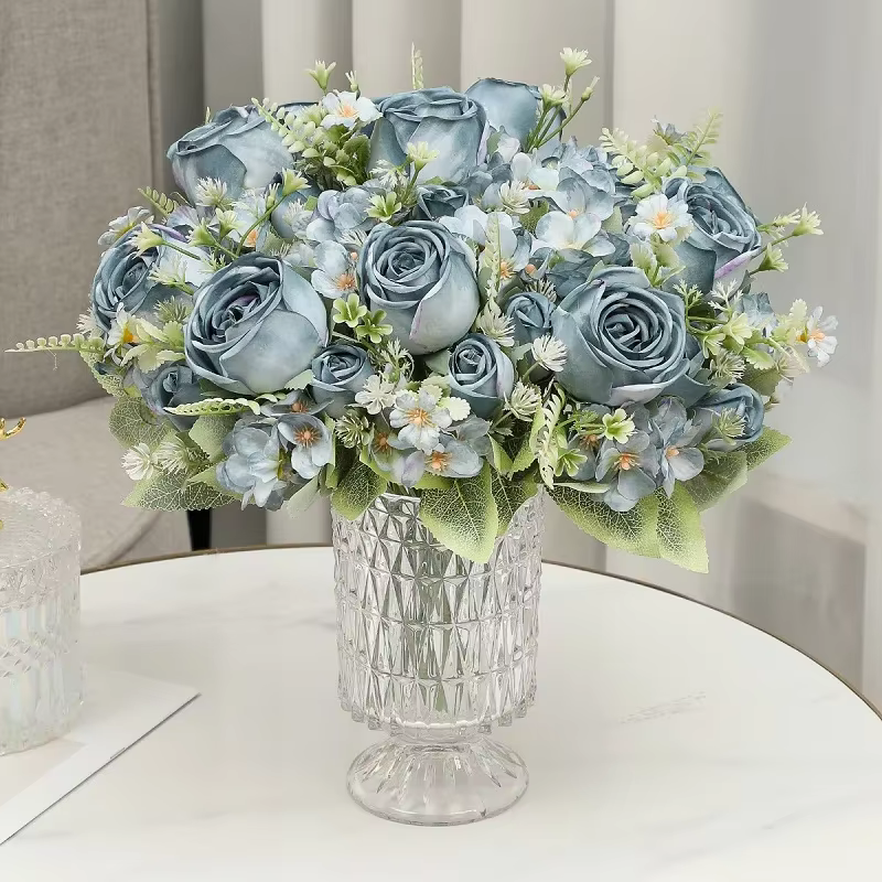 Bouquet de Roses artificielles en soie