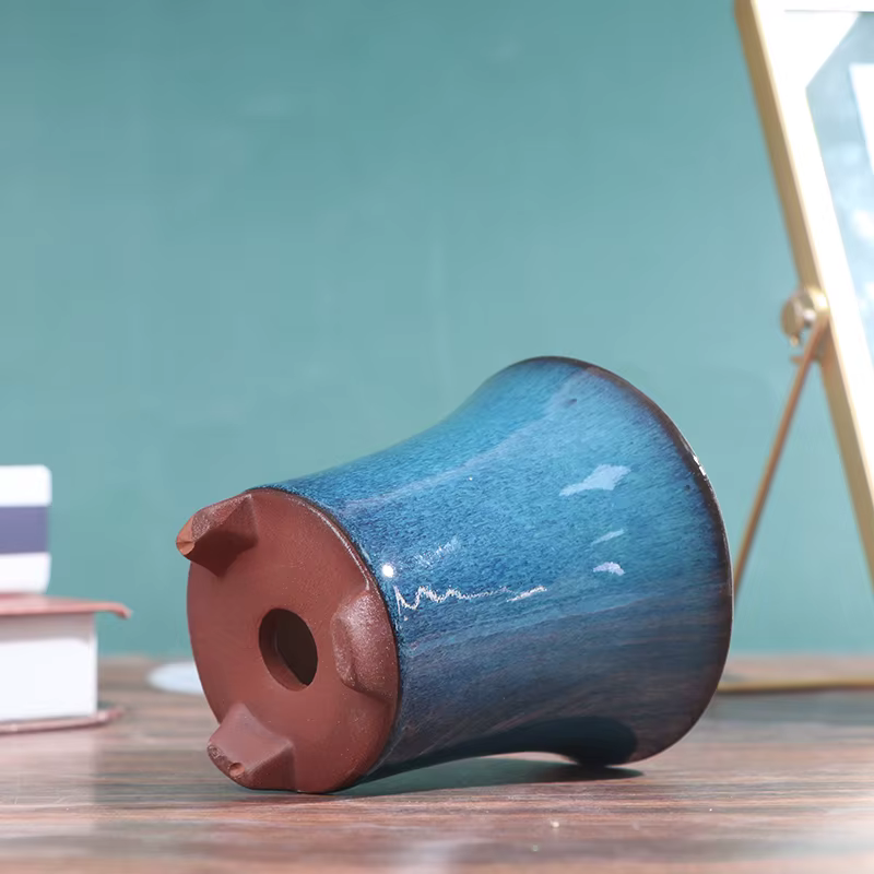 Pots à Bonsaï de Style Chinois, Pot de Fleurs en Grès Respirant avec Trous