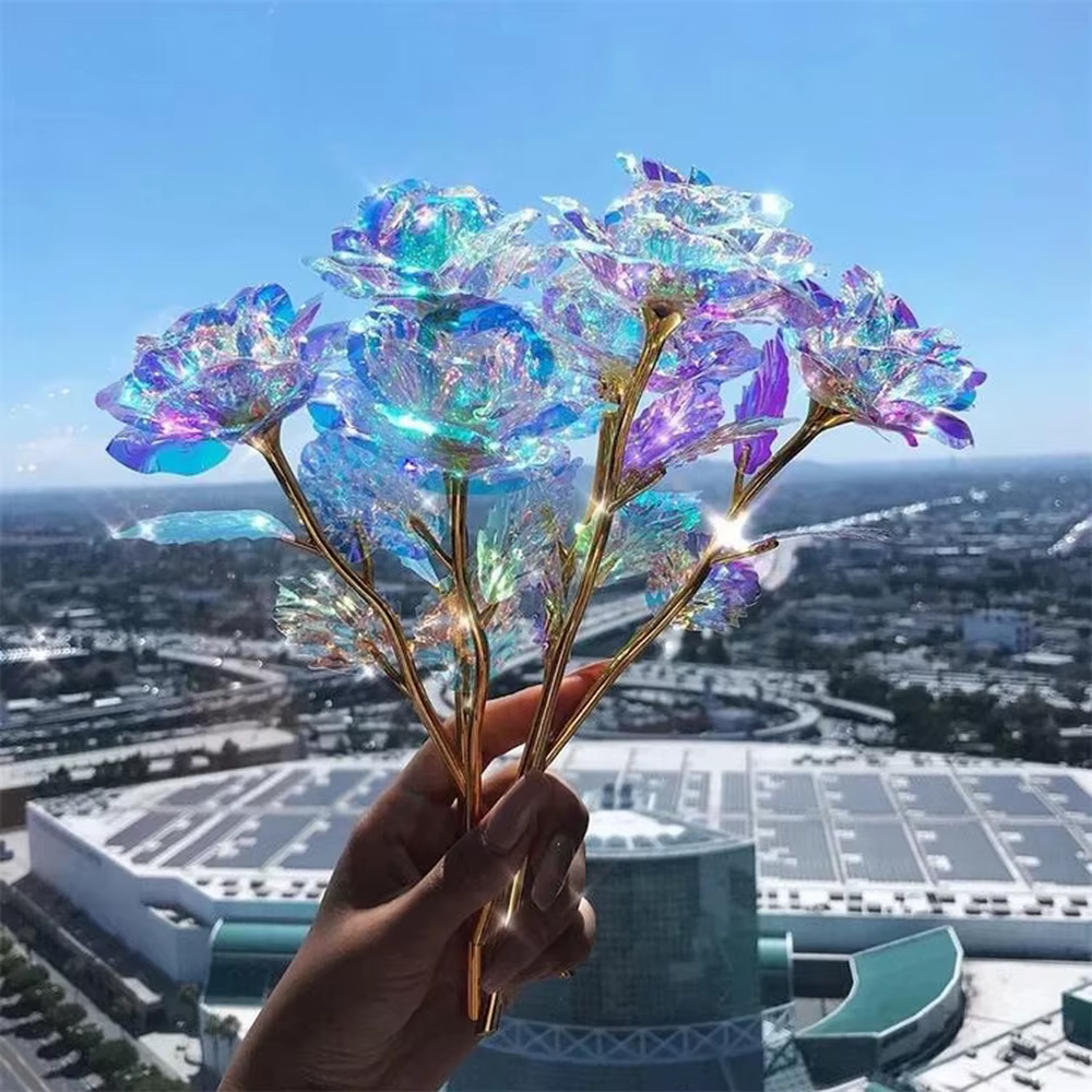 1 pièces fleur artificielle feuille Rose
