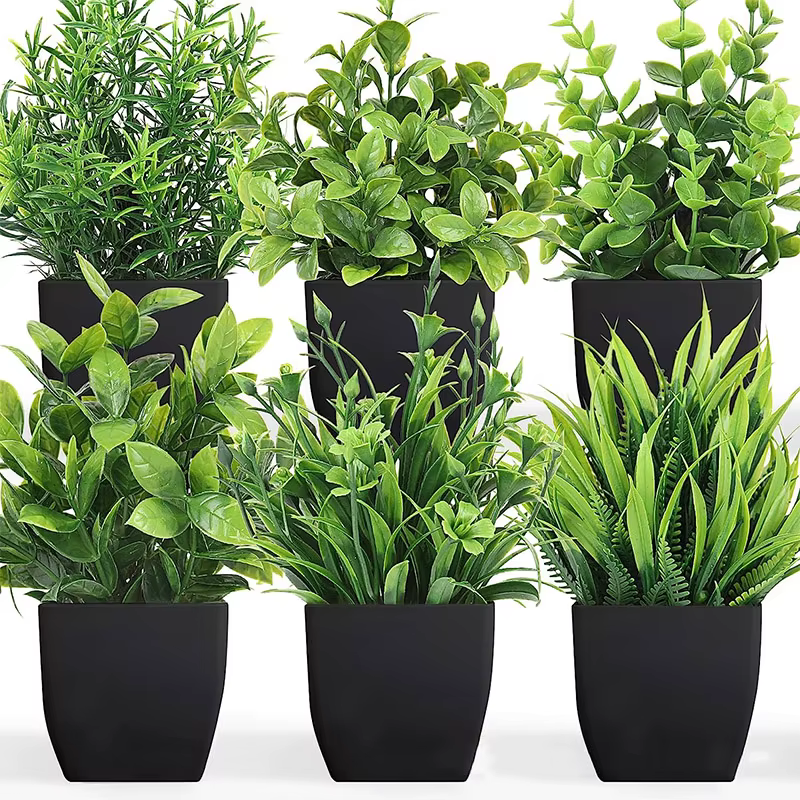 Plantes artificielles bonsaï vert en pot