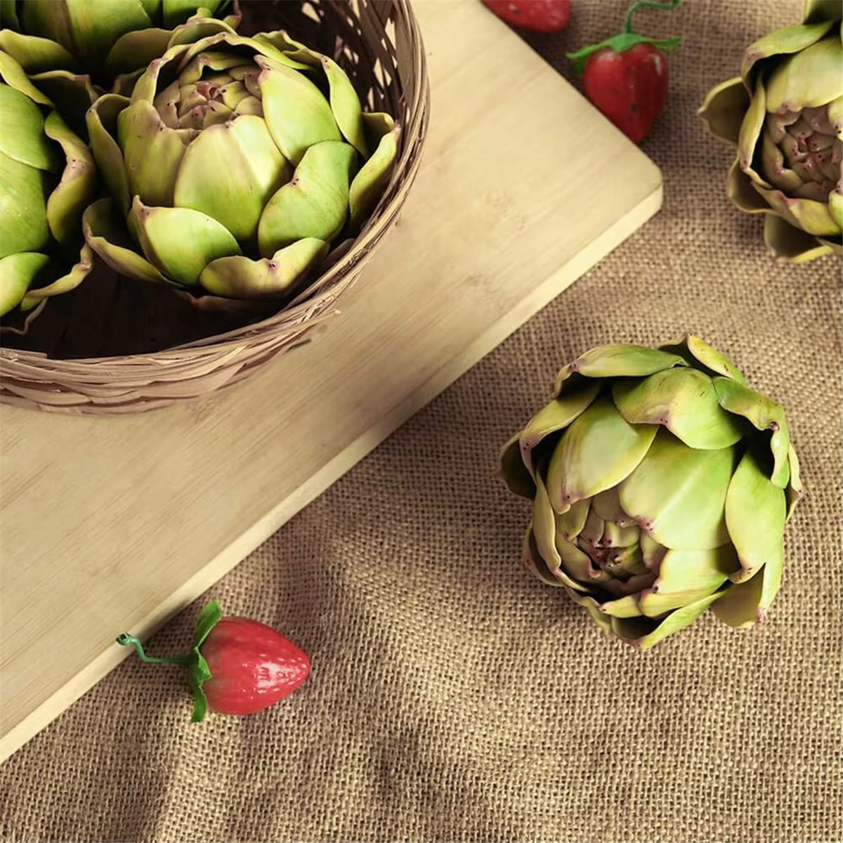 Artichaut Artificiel et Fruits pour la Maison
