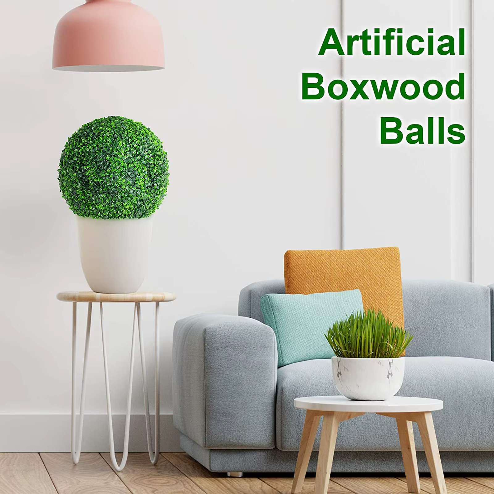 Boule topiaire de plantes artificielles pour jardin