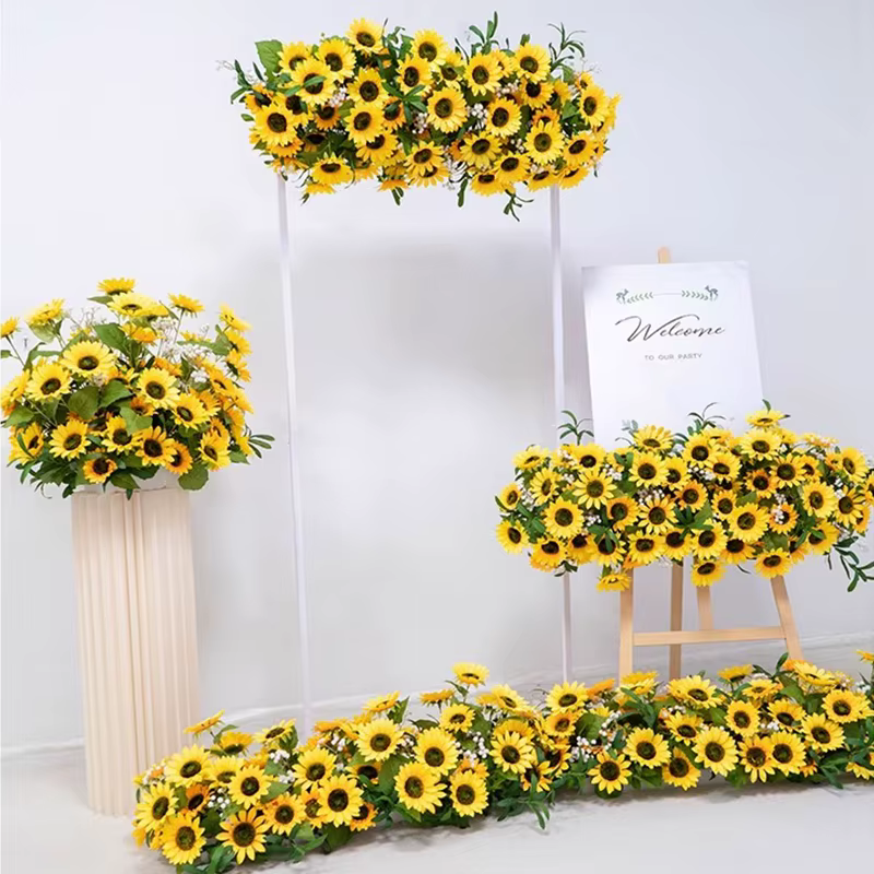 Toile de fond de mariage en tournesol