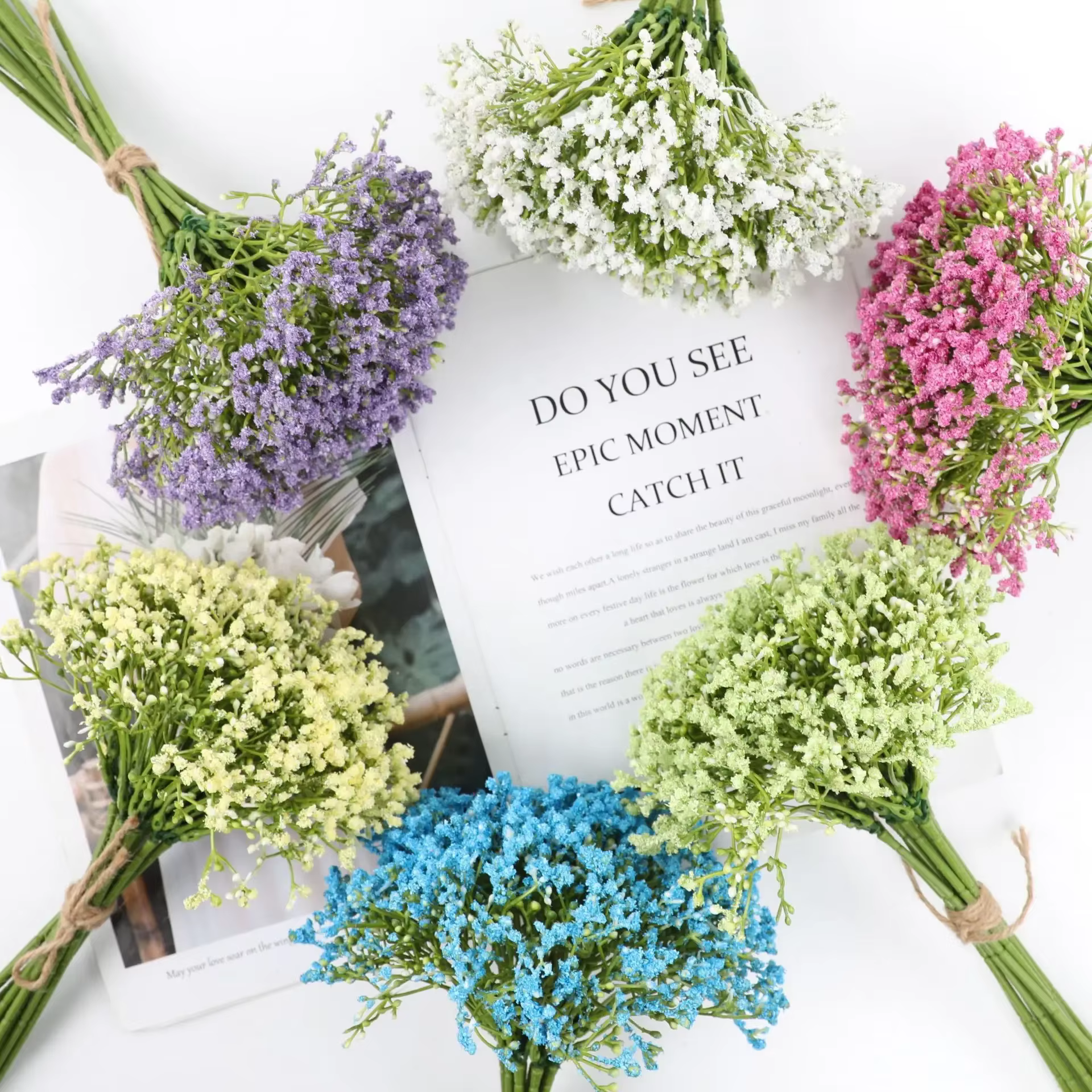 Bouquet de gypsophile artificielles