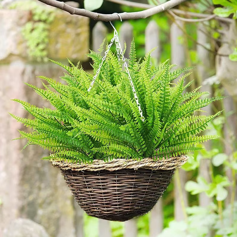 Décorations de fausses plantes en plastique avec 7 Branches