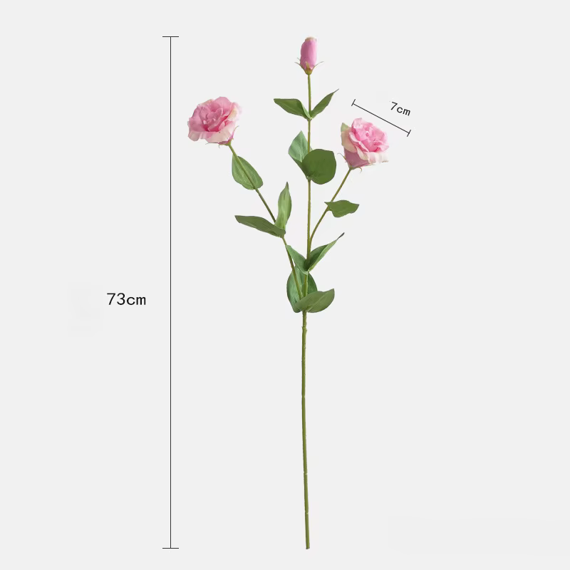 Fleurs artificielles soie rose Lisicodon Platycodon maison chambre décoration réel toucher fausse fleur Simulation Platycodons branche