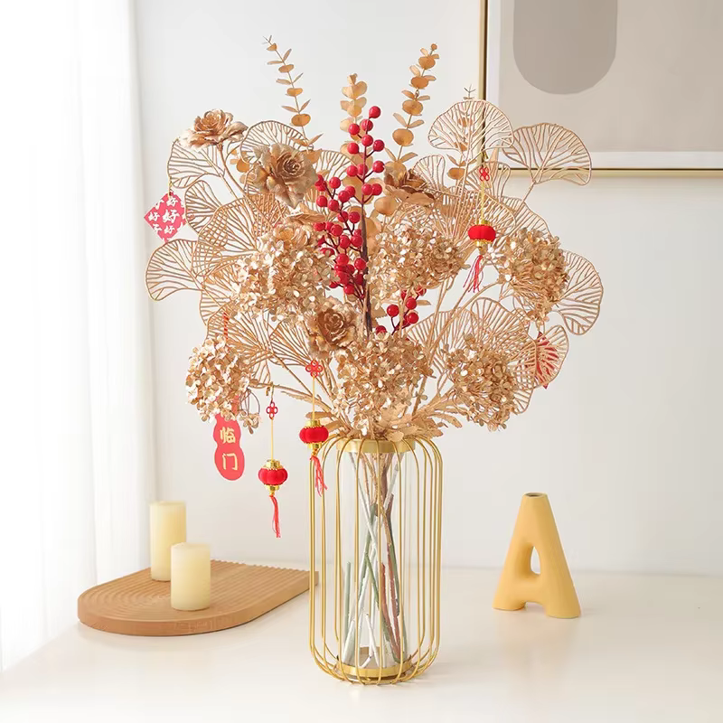 Feuille de Ginkgo dorée artificielle