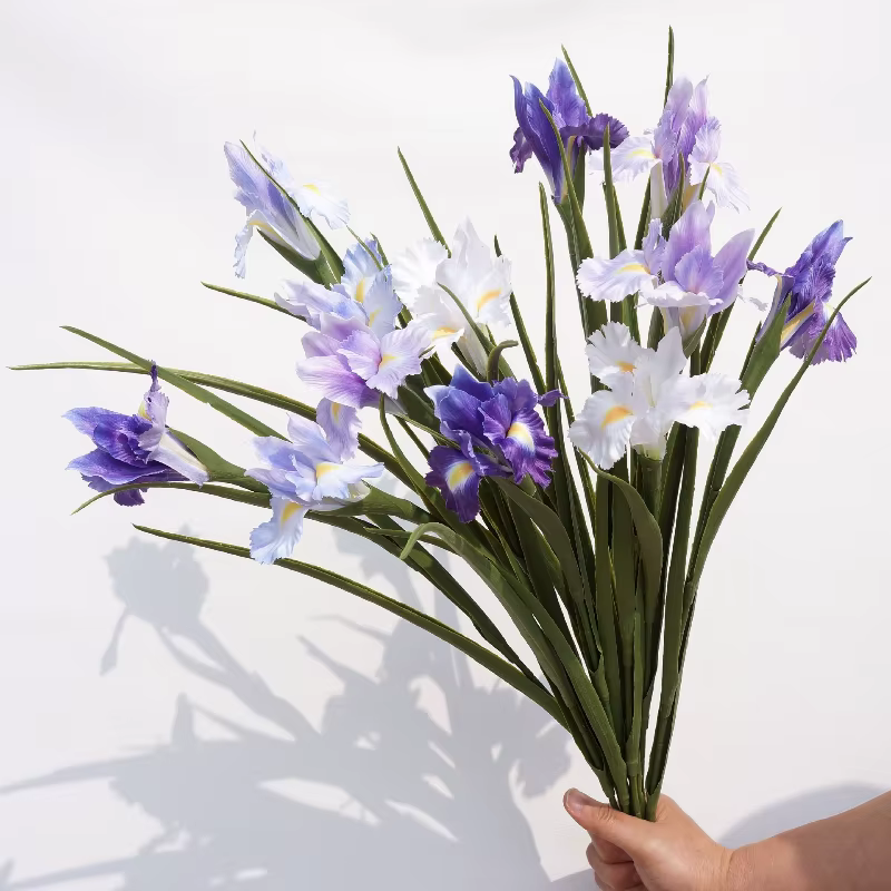 Fleurs d'iris artificielles 67cm