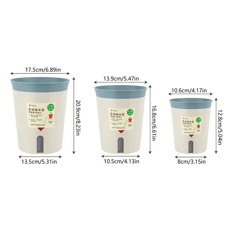 Pot de fleur hydroponique à double couche auto-arrosant