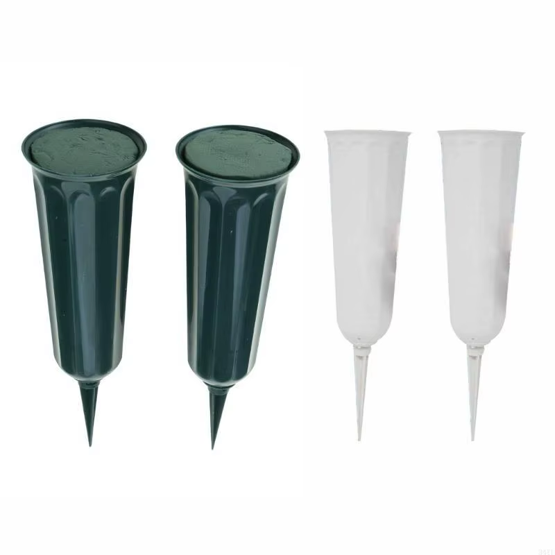 2PCS Vases cimetière extérieur pour fleurs