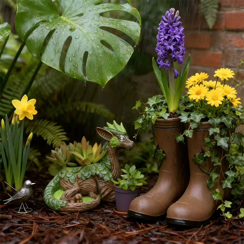 Pot de fleurs créatif en forme de dragon