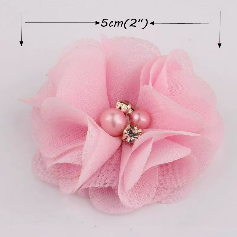 Mini fleurs artificielles en tissu mousseline de soie