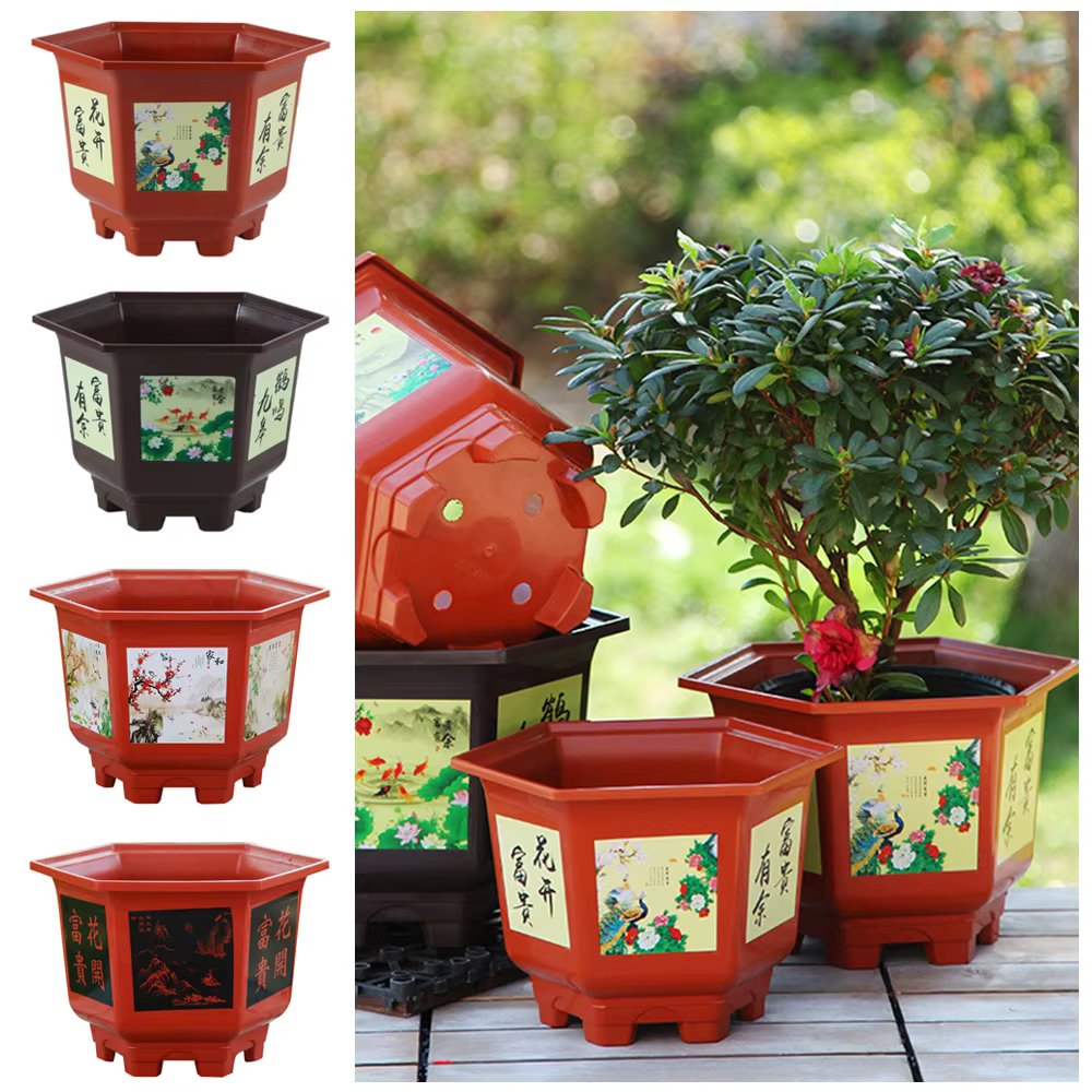 Pot de fleur en plastique durable