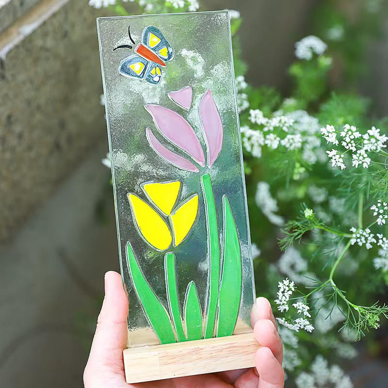 Nouvelle figurine en verre style fleur