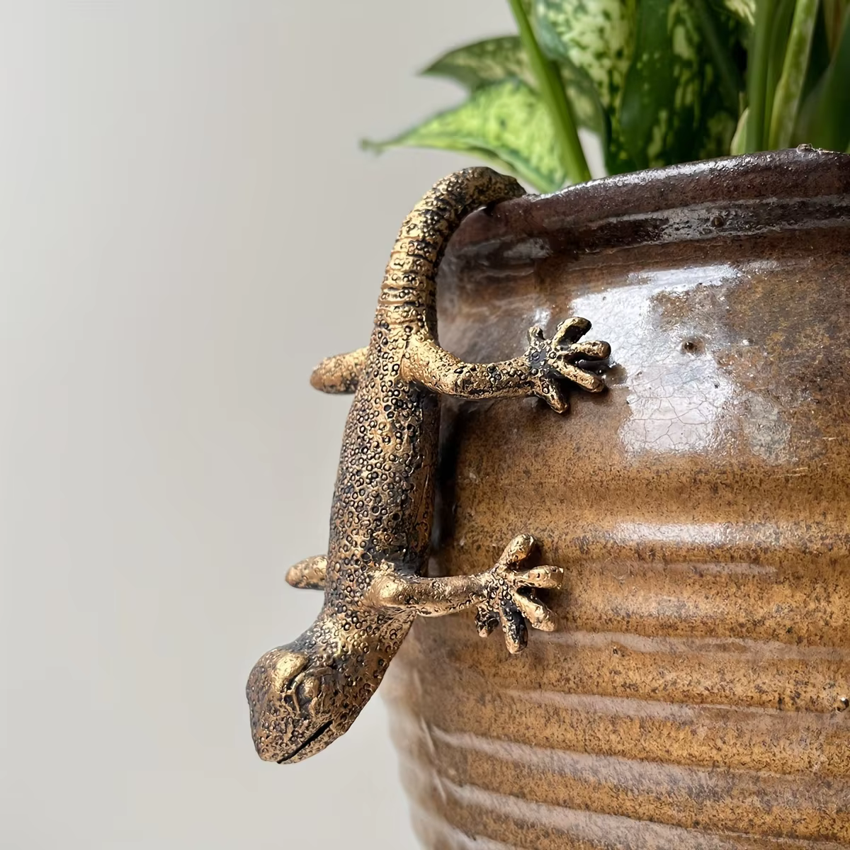 Figurine de jardinière Gecko pour décoration de jardin