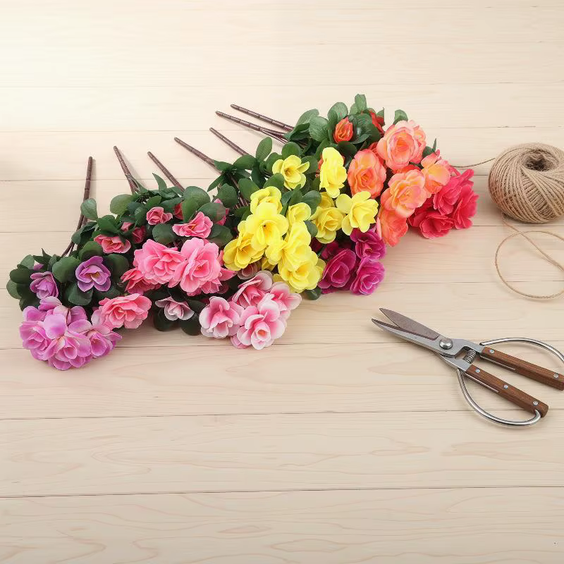 Bouquet de fleurs d'azalées artificielles