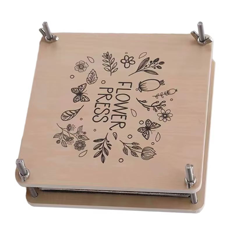 Kits presse à fleurs en bois pour adultes enfants, Kits conservation fleurs plantes en bois pour adultes, à à