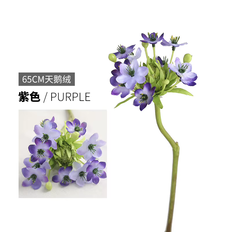Fleur artificielle en velours 65cm