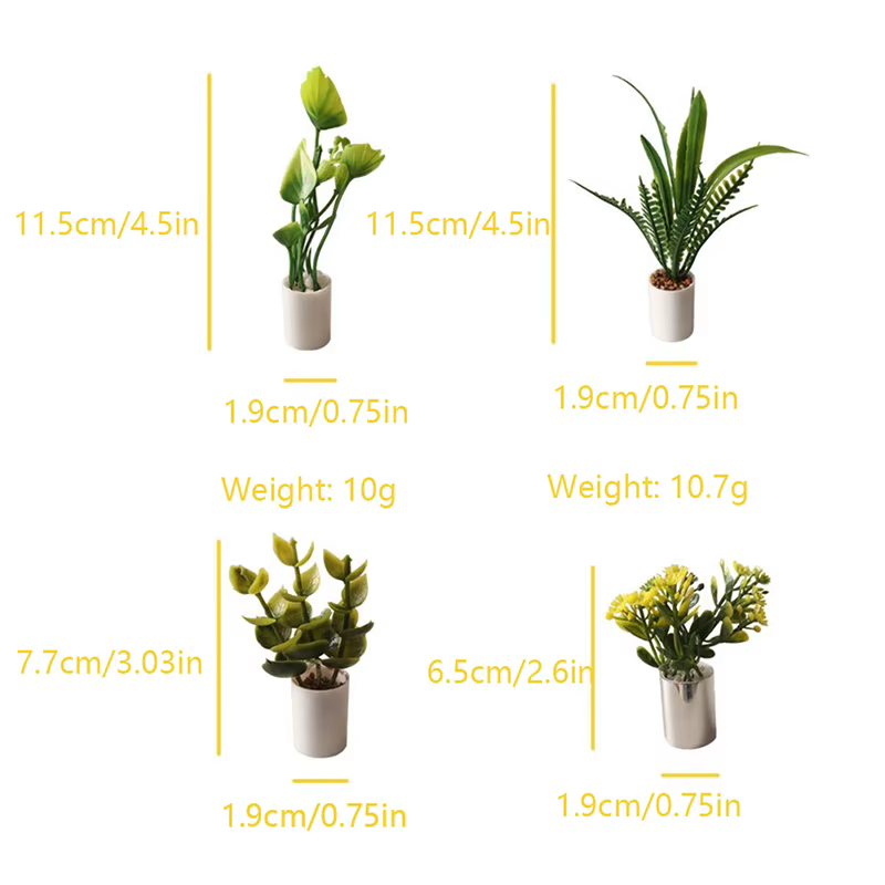 Plante Miniature en Pot pour maison de poupée 1:12