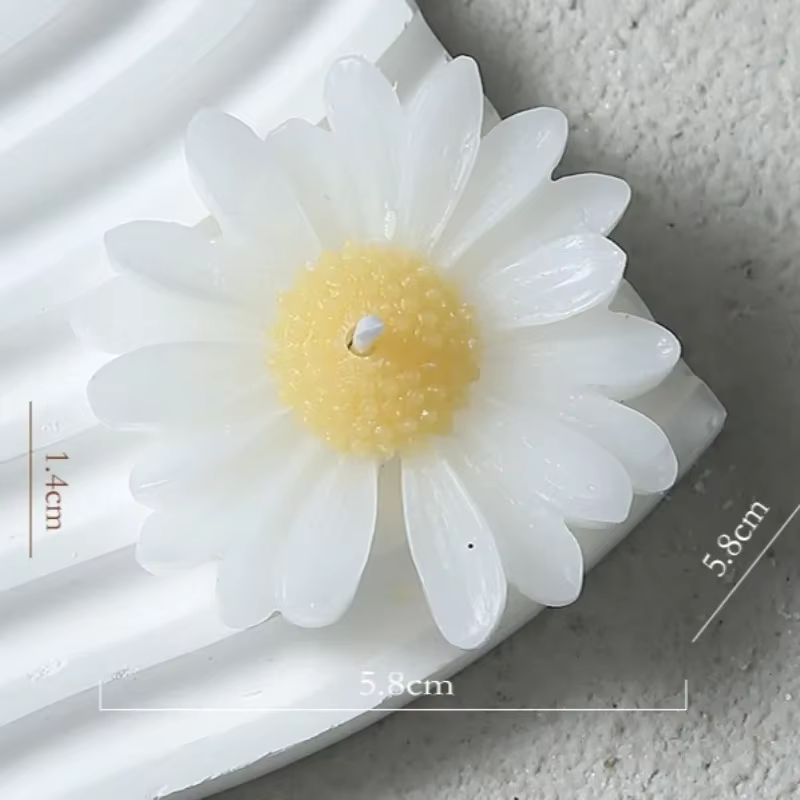 Bougies colorées en forme de marguerite