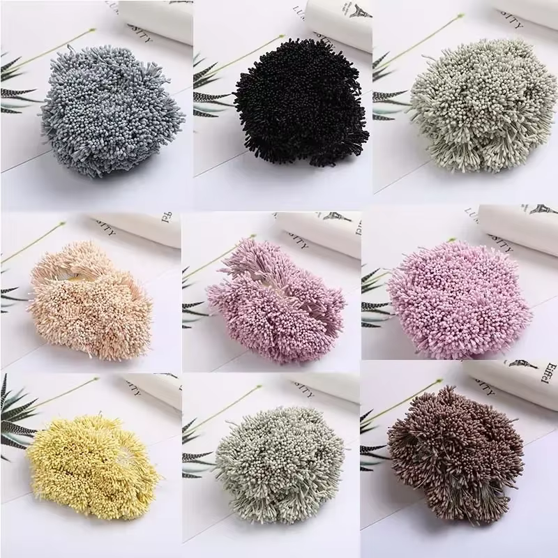 Mini étamine de fleurs artificielles faites à la main