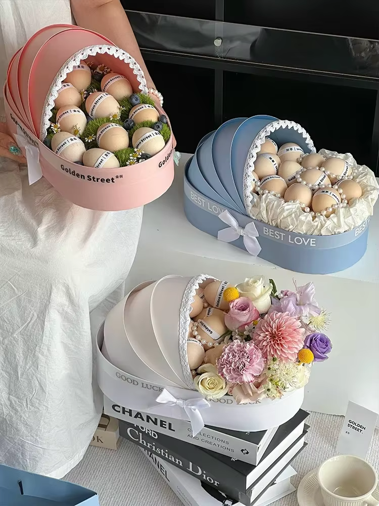 Boîte à Fleurs en Carton avec Sac