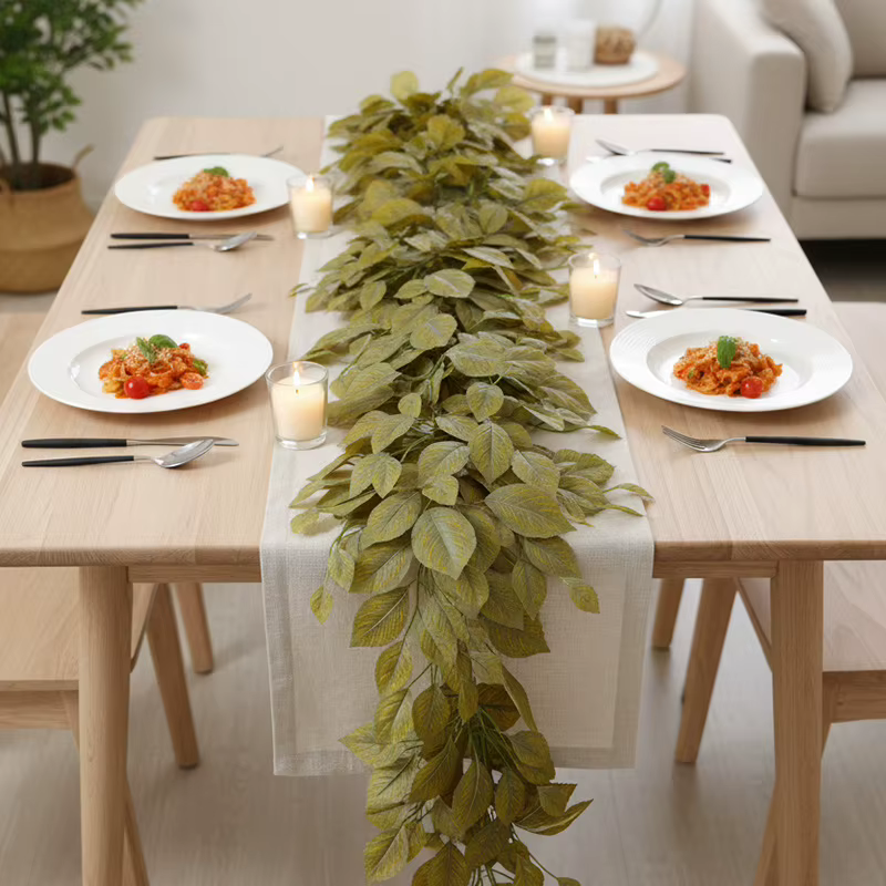 Plantes vertes artificielles en soie