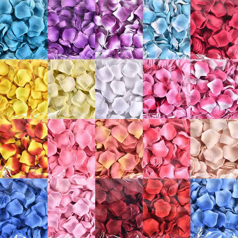 Pétale de Rose colorée artificielle romantique
