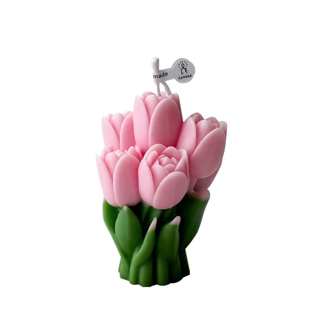 Bougie parfumée en forme de tulipe style Ins