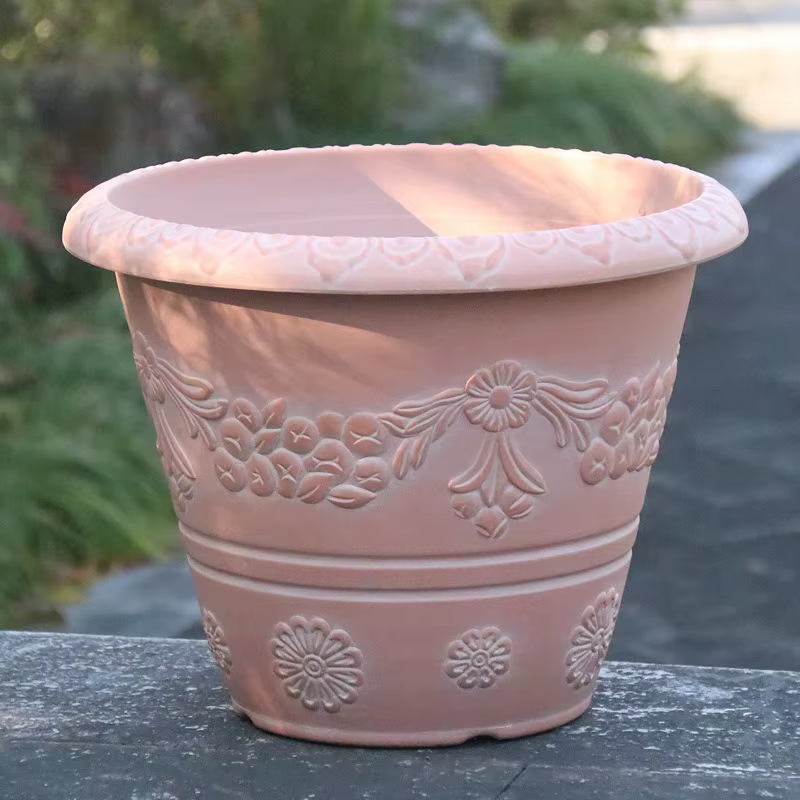 Nouveau pot de fleurs en plastique épaissi et renforcé pour la culture du Pothos